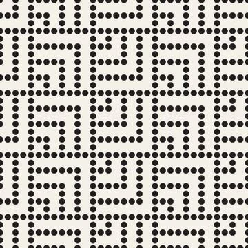 Vector seamless pattern. Dotted geometric background. Decorative abstract des Stock Illustration