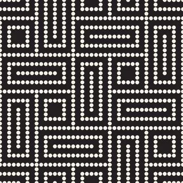 Vector seamless pattern. Dotted geometric background. Decorative abstract des 스톡 일러스트