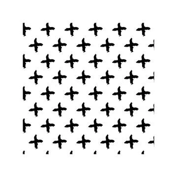 Vector seamless pattern with drawn crosses on a transparent background. Stock Illustration