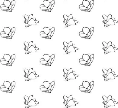 Vector Seamless Pattern with Drawn Flowers, Blossom Stock Illustration