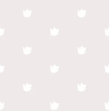 Vector Seamless Pattern with Drawn Flowers, Florals 스톡 일러스트