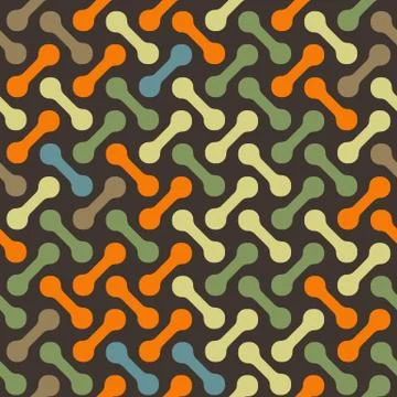 Vector seamless pattern of dumbbells similar elements Stock Illustration