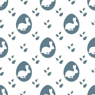 Vector seamless pattern Easter Bunny Egg Festive 스톡 일러스트