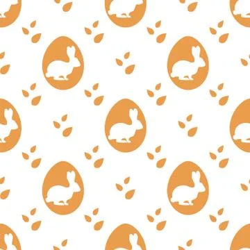 Vector seamless pattern Easter Bunny Egg Festive Illustrazione stock