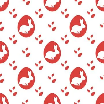 Vector seamless pattern Easter Bunny Egg Festive イラスト素材