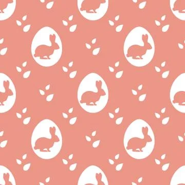 Vector seamless pattern Easter Bunny Egg Festive Stock Illustration