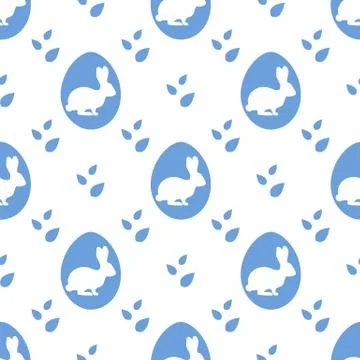 Vector seamless pattern Easter Bunny Egg Festive 스톡 일러스트