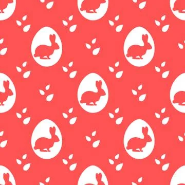 Vector seamless pattern Easter Bunny Egg Festive Illustrazione stock