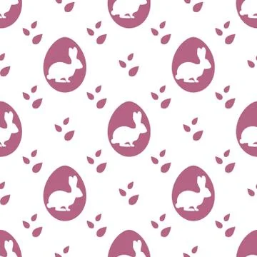 Vector seamless pattern Easter Bunny Egg Festive Stock Illustration