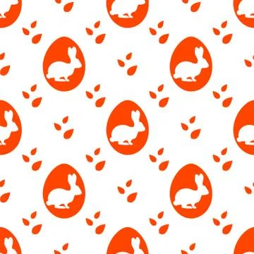 Vector seamless pattern Easter Bunny Egg Festive Stock Illustration