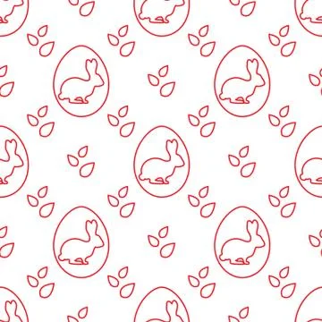 Vector seamless pattern Easter Bunny Egg Festive Stock Illustration