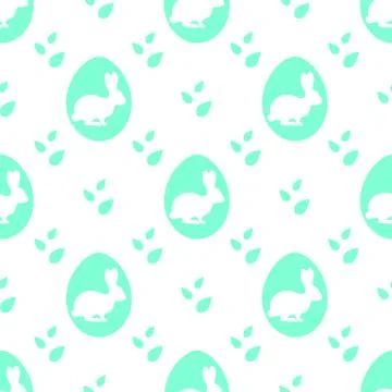 Vector seamless pattern Easter Bunny Egg Festive Stock Illustration