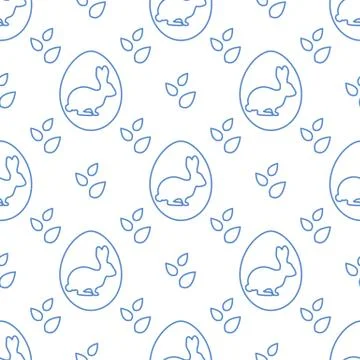 Vector seamless pattern Easter Bunny Egg Festive 스톡 일러스트