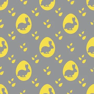 Vector seamless pattern Easter Bunny Egg Festive Stock Illustration