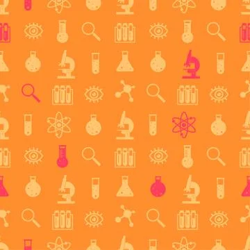 Vector seamless pattern with education icons - back to school Stock Illustration