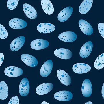Vector seamless pattern of eggs bird Song Thrush Turdus philome vector sea... Stock Photos