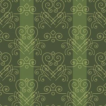 Vector seamless pattern of elegant flourishes Stock Illustration