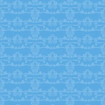 Vector seamless pattern of elegant flourishes Stock Illustration