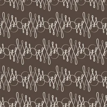 Vector seamless pattern of elegant flourishes Stock Illustration