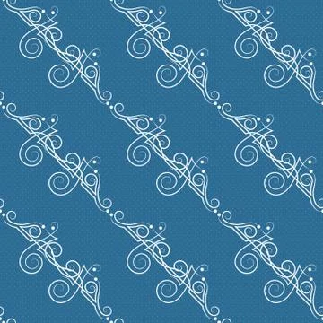 Vector seamless pattern of elegant flourishes 스톡 일러스트