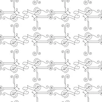 Vector seamless pattern of elegant flourishes 스톡 일러스트