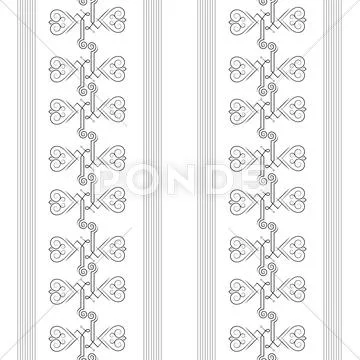 Vector seamless pattern of elegant flourishes Stock Illustration