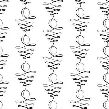 Vector seamless pattern of elegant flourishes Stock Illustration