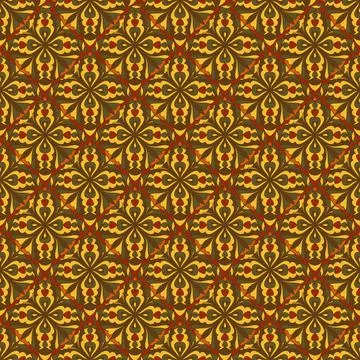 Vector seamless pattern. Elegant ornamental texture. Colorful abstract orname Stock Illustration