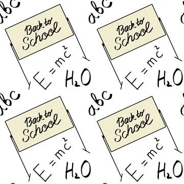 Vector seamless pattern elements Back to School Stock Illustration