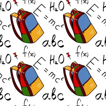 Vector seamless pattern elements Back to School Stock Illustration