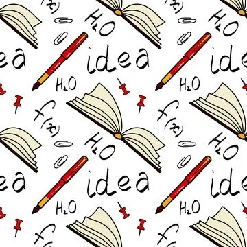 Vector seamless pattern elements Back to School Stock Illustration