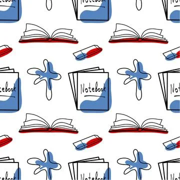 Vector seamless pattern elements Back to School Stock Illustration