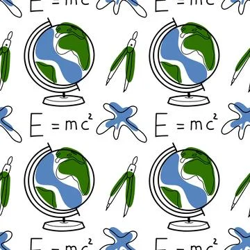 Vector seamless pattern elements Back to School Stock Illustration