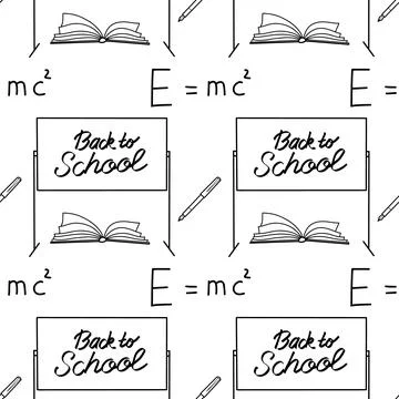 Vector seamless pattern elements Back to School Stock Illustration