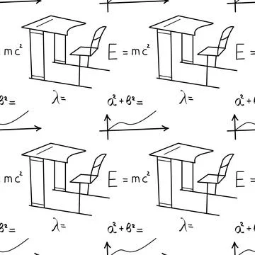 Vector seamless pattern elements Back to School Stock Illustration