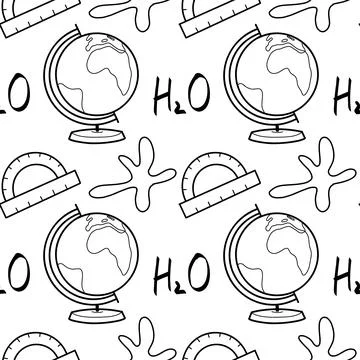 Vector seamless pattern elements Back to School Stock Illustration