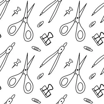 Vector seamless pattern elements Back to School Stock Illustration