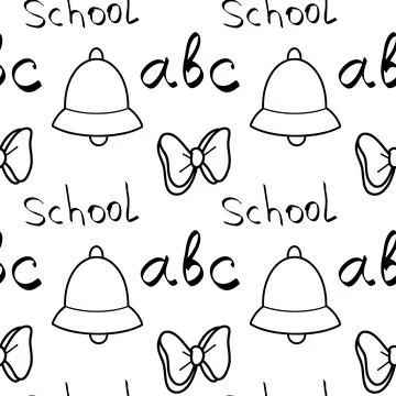 Vector seamless pattern elements Back to School Stockillustratie