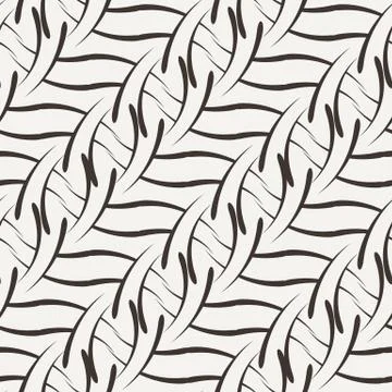 Vector seamless pattern of the elements of curved lines Stock Illustration