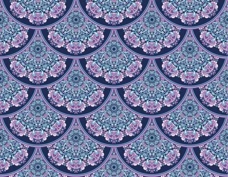 Vector seamless pattern. Ethnic nature background 스톡 일러스트