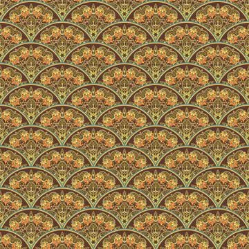Vector seamless pattern. Ethnic nature background Stock Illustration