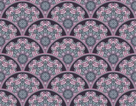 Vector seamless pattern. Ethnic nature background 스톡 일러스트