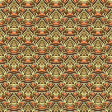 Vector seamless pattern. Ethnic nature background Stock Illustration