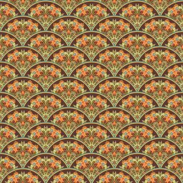 Vector seamless pattern. Ethnic nature background Stock Illustration