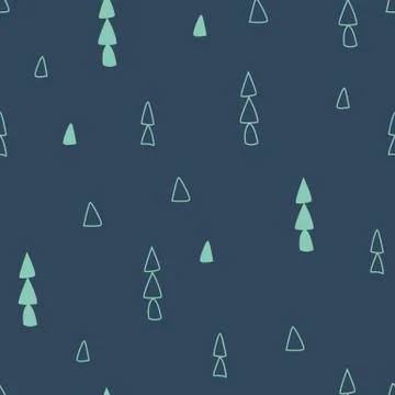 Vector seamless pattern with ethnic tribal boho trendy doodle triangle orname Illustrazione stock