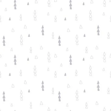 Vector seamless pattern with ethnic tribal boho trendy doodle triangle orname 스톡 일러스트