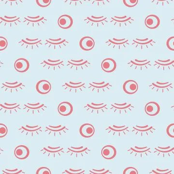 Vector seamless pattern with eyelashes. Makeup Illustrazione stock