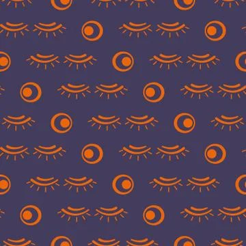 Vector seamless pattern with eyelashes. Makeup Stock Illustration