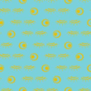 Vector seamless pattern with eyelashes. Makeup Stock Illustration