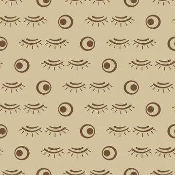 Vector seamless pattern with eyelashes. Makeup Stock Illustration